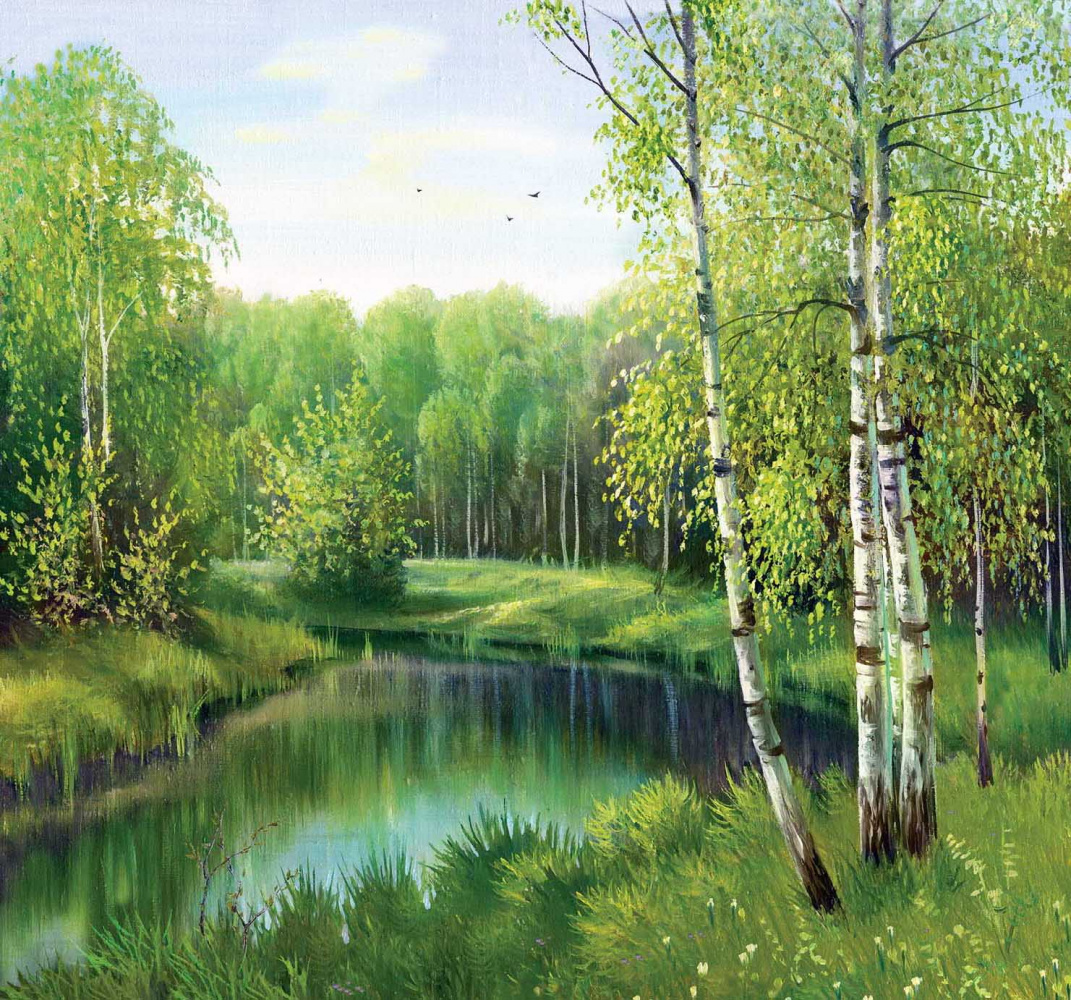 Природа лес река Березки